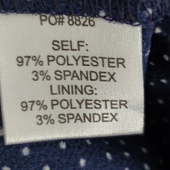 Skies Are Blue Navy White Polka Dot Sleeveless Split Back Pullover Top Size M - Picture 10 of 12